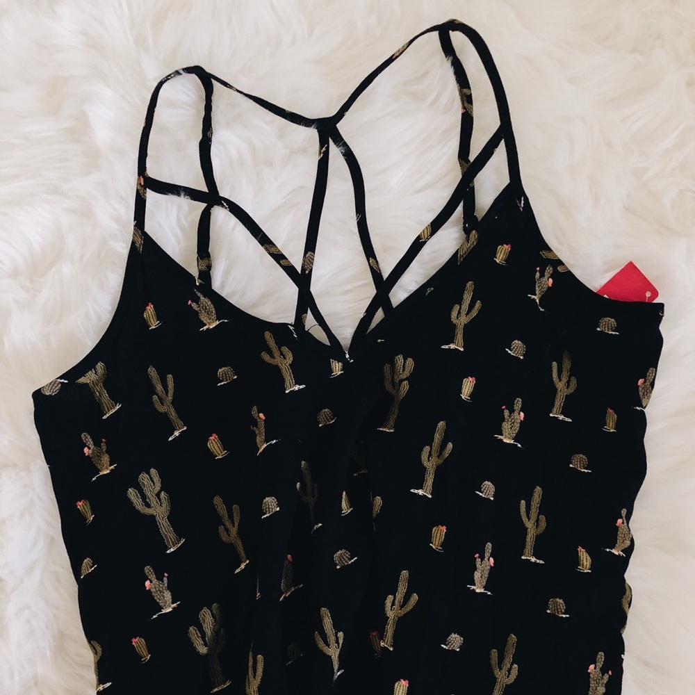 Cactus Print Maxi Dress